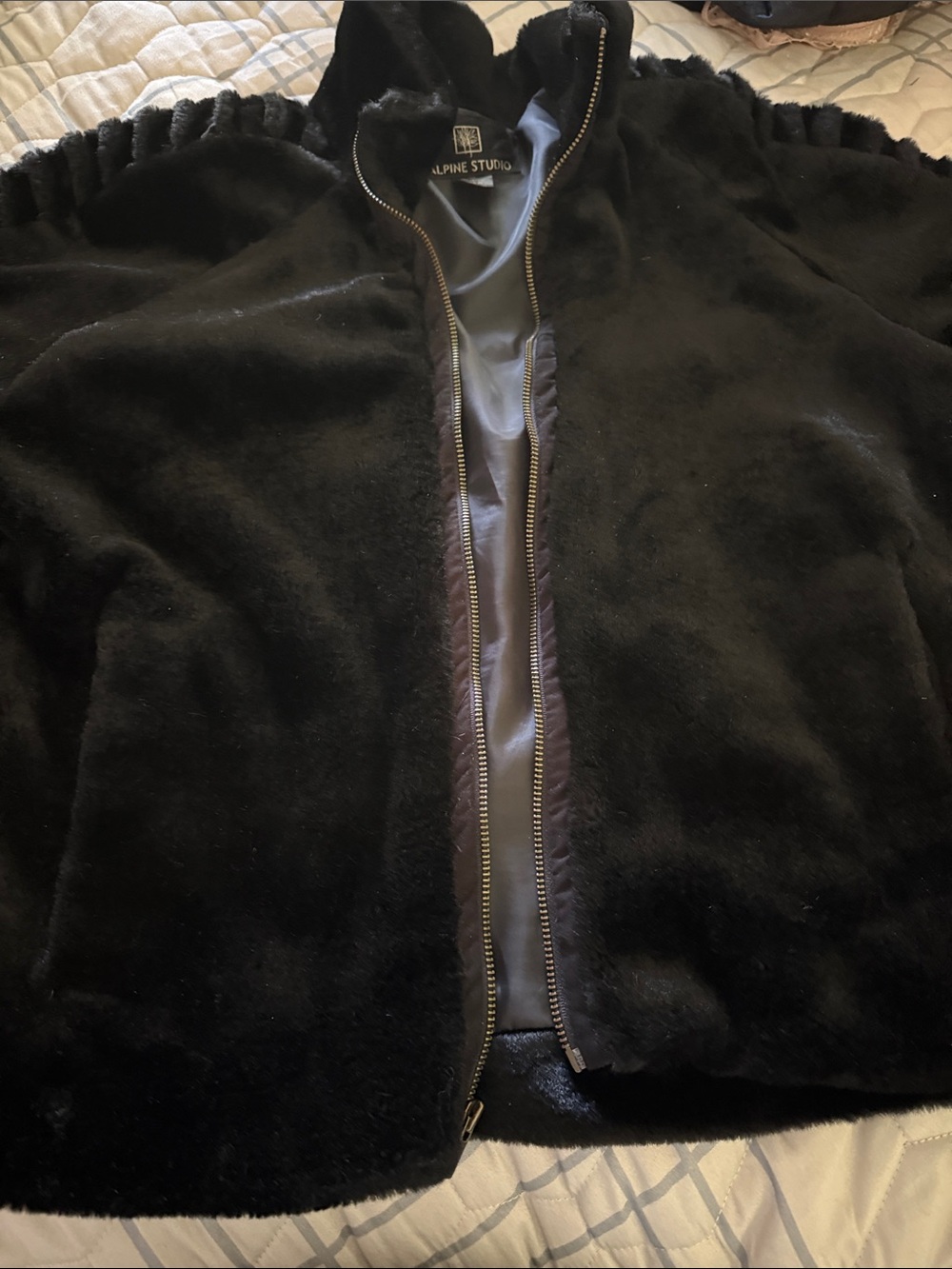 Alpine Design Black Faux Fur Utility Jacket